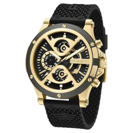 Police Surigao KL Rahul Edition Watch for Men with Goldtone Case & Silicone Strap – PLPEWJQ2110501