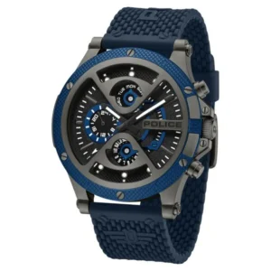 Police PLPEWJQ2110503 Black Dial Multifunction Watch with Silicone Strap for Men