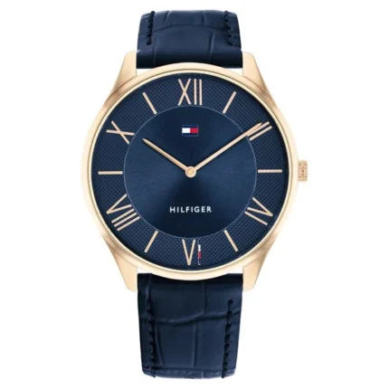 Tommy Hilfiger Blue Dial Men’s Watch with Blue Leather Strap – NTTH1710517