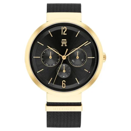 Tommy Hilfiger Women’s Quartz Analog Watch with Black Dial and Stainless Steel Strap – TH1782540