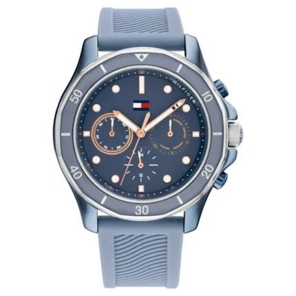 Tommy Hilfiger Women’s Watch with Blue Dial and Blue Silicone Strap – TH1782571