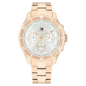 Tommy Hilfiger Women’s Multifunction Watch with Silver Dial and Stainless Steel Strap – NTTH1782639