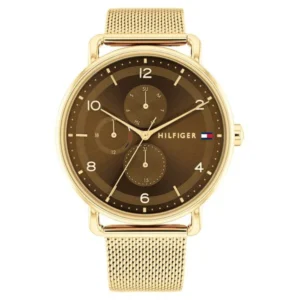 Tommy Hilfiger Women’s Multifunction Watch with Brown Dial and Brown Stainless Steel Strap – NTTH1782663